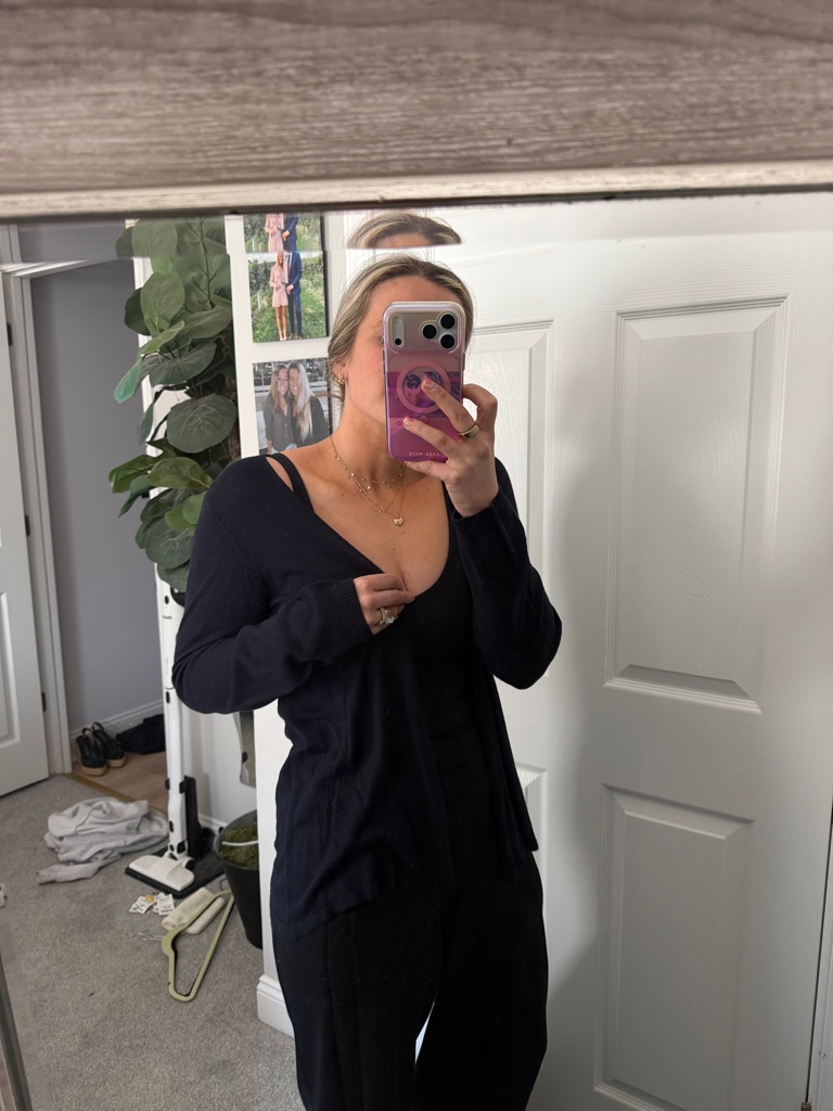 89th & Madison Navy Open-Front Cardigan